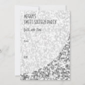 Glitz "Silver"カーブ"Sweet 16"招待 招待状 (裏面)