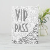 Glitz "Silver"カーブ"VIP Pass"招待 招待状 (スタンド正面)