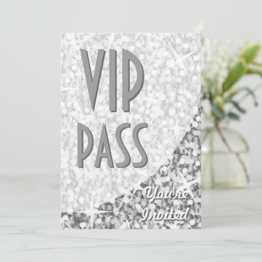 Glitz "Silver"カーブ"VIP Pass"招待 招待状 (スタンド正面)