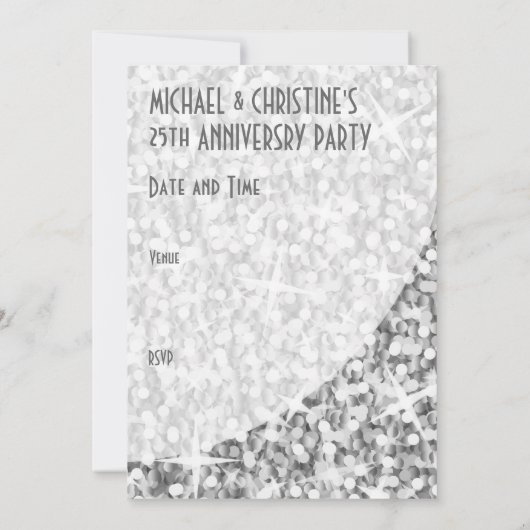 Glitz "Silver"カーブ"VIP Pass"招待 招待状 (裏面)