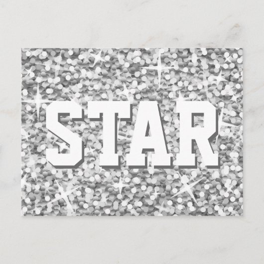 Glitz "Silver" 'STAR'ポストカード ポストカード (正面)