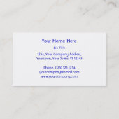 Glitz UKビジネスカードテンプレート（白） 名刺 (裏面)