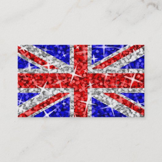 Glitz UKビジネスカードテンプレート（白） 名刺 (正面)