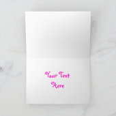 Glitz UK Pink 「Your Text」グリーティングカード カード (内部)