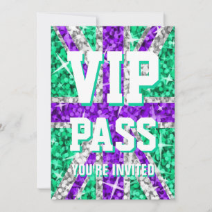 Glitz UK Purple 'VIP PASS'への招待 招待状