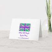 Glitz UK Purple 「Your Text」グリーティングカード カード (裏面)