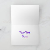 Glitz UK Purple 「Your Text」グリーティングカード カード (内部)