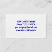 Glitz USAストライプビジネスカードテンプレート白 名刺 (裏面)