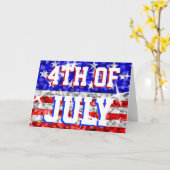 Glitz USA '4th July'グリーティングカード カード (黄色い花)
