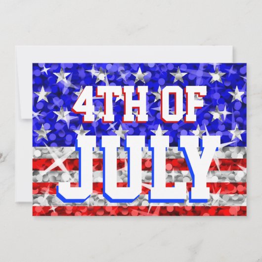 Glitz USA '7月4日'パーティの招待状 招待状 (正面)