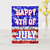 Glitz USA 「Happy 4 of July」グリーティングカード カード (黄色い花)