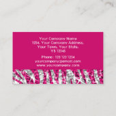 Glitz Zebra Pinkビジネスカードピンク 名刺 (裏面)