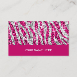 Glitz Zebra Pinkビジネスカードピンク 名刺