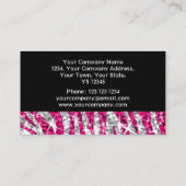 Glitz Zebra Pinkビジネスカードブラック 名刺 (裏面)