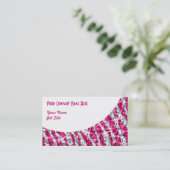 Glitz Zebra Pinkホワイトカーブ名刺 名刺 (スタンド正面)
