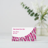 Glitz Zebra Pinkホワイトカーブ名刺 名刺 (スタンド正面)
