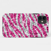 Glitz Zebra Pink iPhoneケース(水平) Case-Mate iPhoneケース (裏面(横))