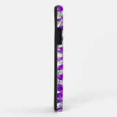 Glitz Zebra PurpleモノグラムiPhoneケースブラック Case-Mate iPhoneケース (裏面/右)