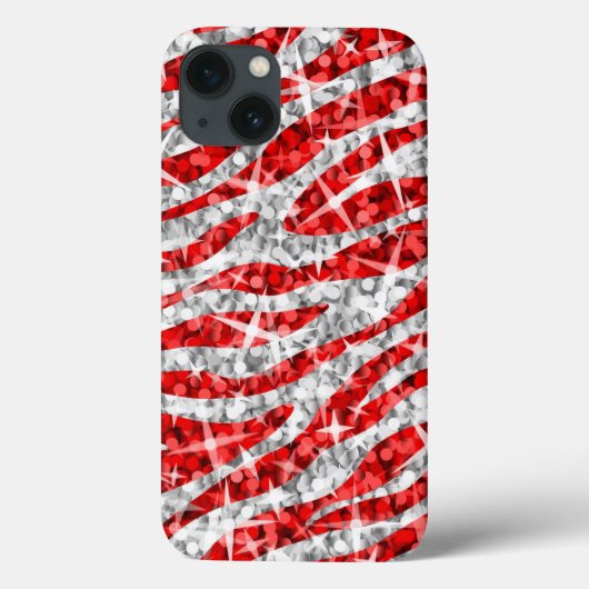 Glitz Zebra Red iPhoneケース Case-Mate iPhoneケース (裏面)