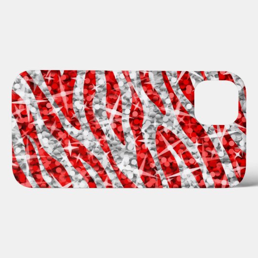 Glitz Zebra Red iPhoneケース Case-Mate iPhoneケース (裏面 (横))