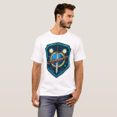 Glitzor9「ツイン・サンズ・シールド」エンブレムTシャツ Tシャツ (正面フル)