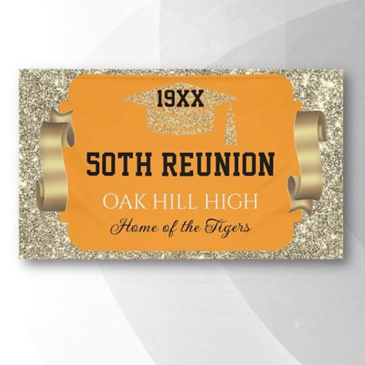 Glitzy 50th Class Reunion Banner 横断幕