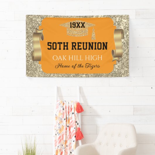 Glitzy 50th Class Reunion Banner 横断幕 (インサイチュ)