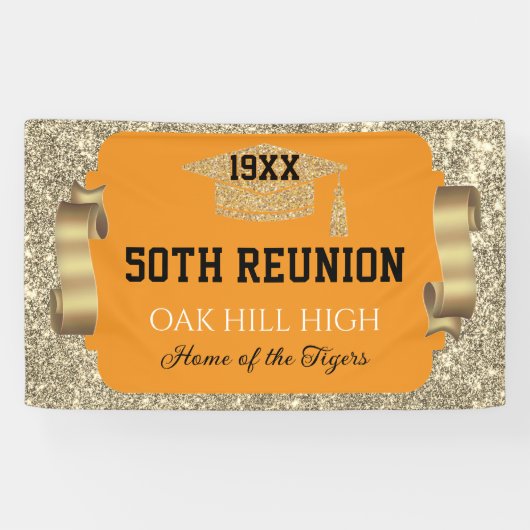 Glitzy 50th Class Reunion Banner 横断幕 (横)
