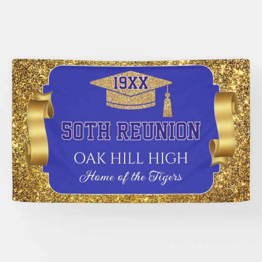 Glitzy 50th Class Reunion Banner 横断幕 (横)