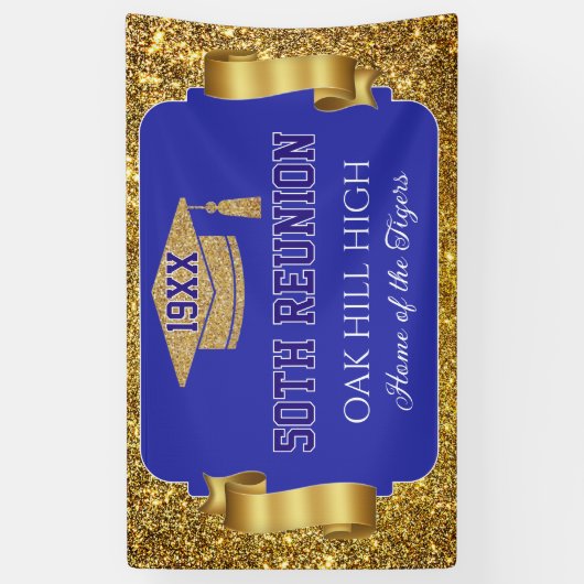 Glitzy 50th Class Reunion Banner 横断幕 (縦)