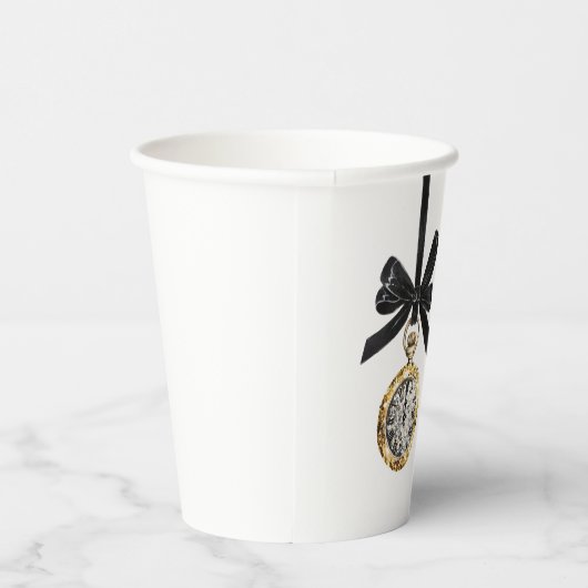 Glitzy Gold Silver New Year Midnight Hour   紙コップ (右)