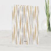 Glitzy Gold Silver Stars Cupcake Birthday カード (裏面)