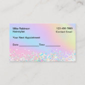 Glitzy Hairstylistのお客様のアポイントメントカード 予約カード (正面)