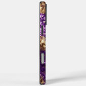 Glitzy Purple Gold Glitter Monogram  Case-Mate iPhoneケース (裏面 / 右)