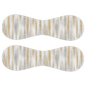 Glitzy Silver Gold Sparkle Stripes ソフトボール (パネル)