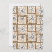 Glitzy Silver White Cupcake Bow Birthday 招待状 (裏面)