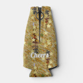 Glitzy Sparkle Stencil Art Birthday Party ボトルクーラー (裏面)