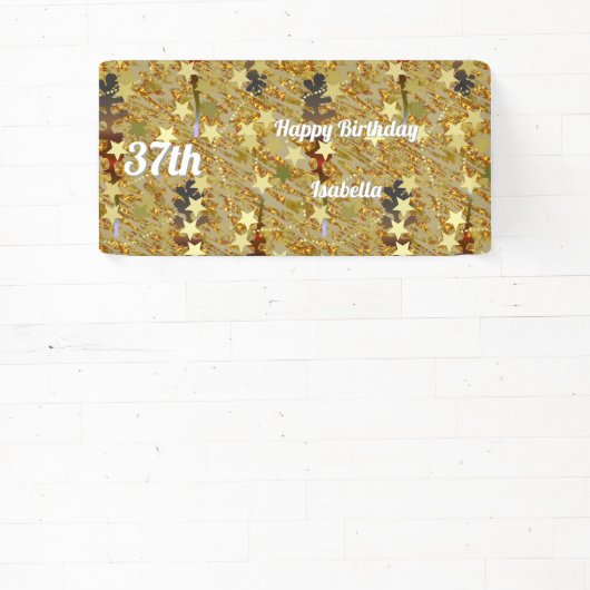 Glitzy Sparkling Happy Any Age Birthday 横断幕 (インサイチュ)