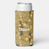 Glitzy Sprakling Any Age Birthday Abstract Pattern スリム缶クーラー (Seltzer裏面)