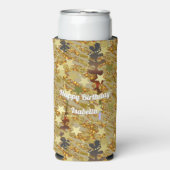 Glitzy Sprakling Any Age Birthday Abstract Pattern スリム缶クーラー (Seltzer正面)