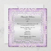 Glitzy Stitlettos、Diamonds & Damask Fabulov 50 招待状 (裏面)