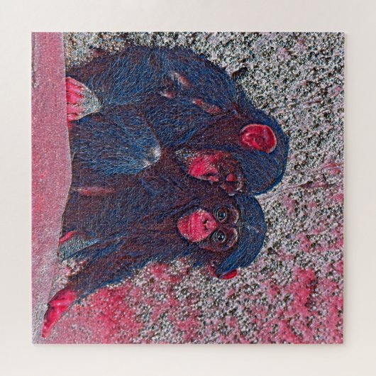 GlitzyAnimal_Chimpanzee_003_by_JAMColors ジグソーパズル (横)