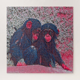 GlitzyAnimal_Chimpanzee_003_by_JAMColors ジグソーパズル