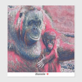 GlitzyAnimal_OrangUtan_003 シール (シート)