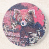 GlitzyAnimal_RedPanda_005 コースター (正面)
