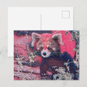 GlitzyAnimal_RedPanda_005 ポストカード (正面/裏面)