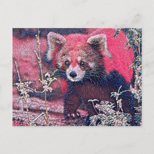 GlitzyAnimal_RedPanda_005 ポストカード (正面)