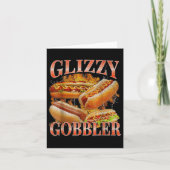 Glizzy Gobbler Funny Wiener Hot Dog Meme Bootleg G カード (正面)