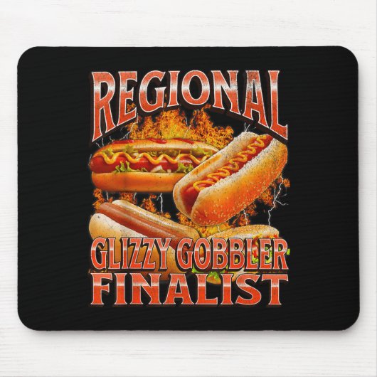 Glizzy Gobbler Funny Wiener Hot Dog Meme Bootleg G マウスパッド (正面)