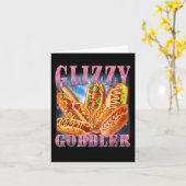 Glizzy Gobbler Meme Funny Hilarious Hot Dog Glizzy カード (黄色い花)